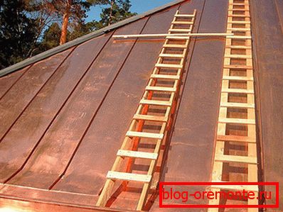 Installation of copper sheet