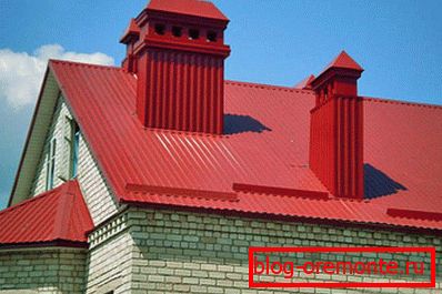 The chimney is also sheathed