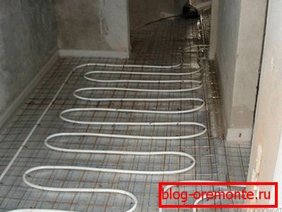 Installation of heated floor