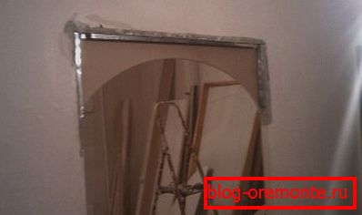 Mount the profile and the front of the arch