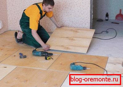 You can also level the floor with plywood without lag. You can also level the floor with plywood without lag.