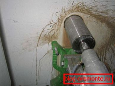 On the photo - diamond drilling holes On the photo - diamond drilling holes