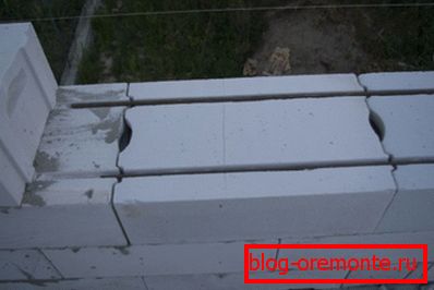 In the photo - aerated concrete masonry reinforcement In the photo - aerated concrete masonry reinforcement