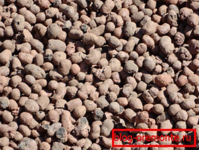 On the photo - expanded clay granules On the photo - expanded clay granules
