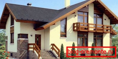 On the photo - how to finish the facades of houses from aerated concrete with plaster On the photo - how to finish the facades of houses from aerated concrete with plaster