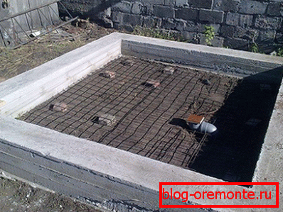 On a photo - the tape base with the removed drain for water On a photo - the tape base with the removed drain for water