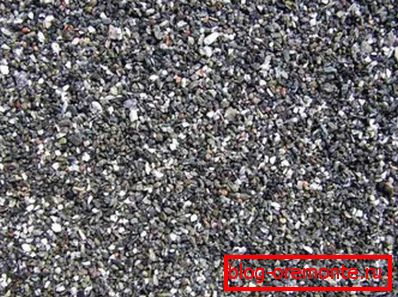 On the photo - small crushed stone