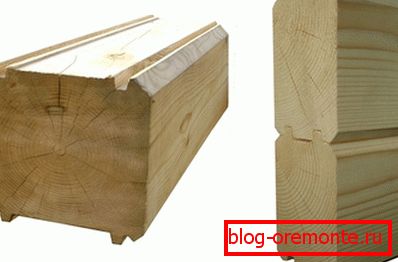 In the photo - profiled timber