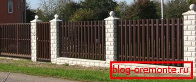 In the photo - protection of fence posts.