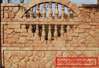 In the photo - a decorative fence made by the new technology. In the photo - a decorative fence made by the new technology.