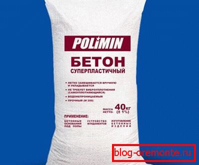 In the photo - dry concrete mix in the bag ready for use. In the photo - dry concrete mix in the bag ready for use.
