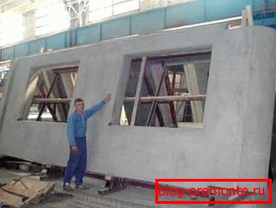 On the photo - reinforced concrete panel