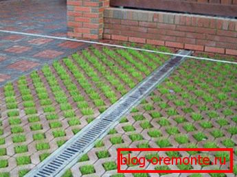 The photo lawn and drainage grille. The photo lawn and drainage grille.