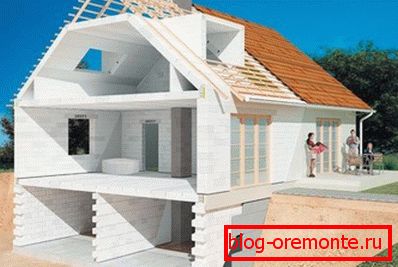 In the photo project visualization of the house.
