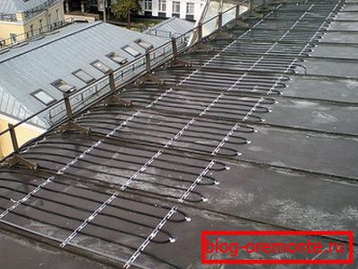 Use of heating cable
