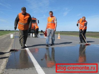 Applying firming emulsion Applying firming emulsion