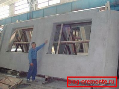External reinforced concrete wall panels, which were specially designed for the construction of houses External reinforced concrete wall panels, which were specially designed for the construction of houses