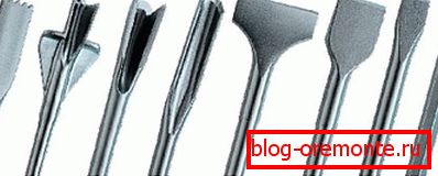 Nozzles for perforator: the first from the left is the toothed blade Nozzles for perforator: the first from the left is the toothed blade