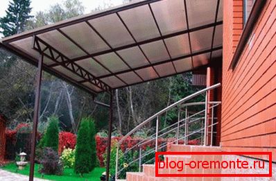 Canopy over the porch