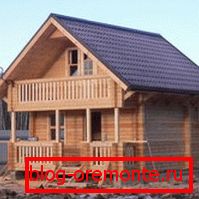 Inexpensive house from a bar with an attic floor. Inexpensive house from a bar with an attic floor.