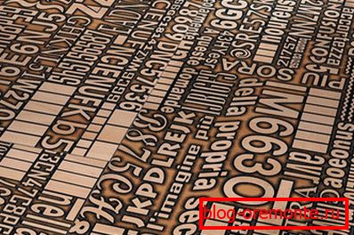 Unusual laminate with typography