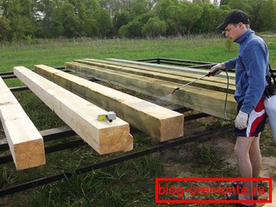 Treatment of timber with antiseptic