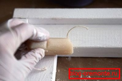 Paraffin candle edging Paraffin candle edging