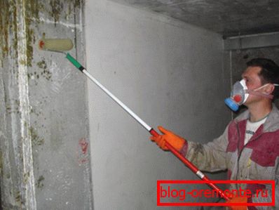 Basement wall treatment to protect the surface. Basement wall treatment to protect the surface.