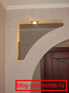 Decorative plaster framing arches