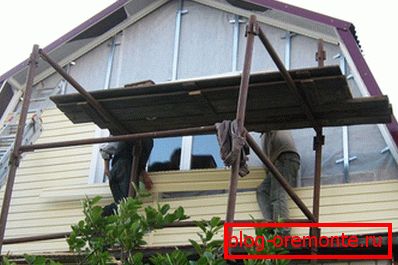 Sheathing gable home siding