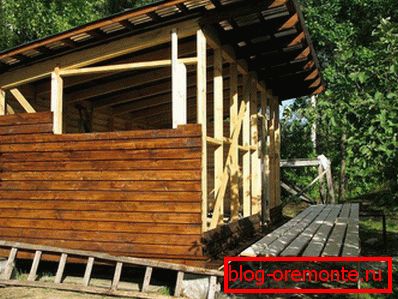 Shed roofing with single-sided roof