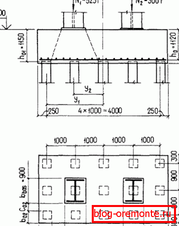 One of the options for calculations for the manufacture of pile field One of the options for calculations for the manufacture of pile field