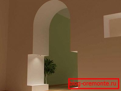 Arched doorway in modern style curtain arch design