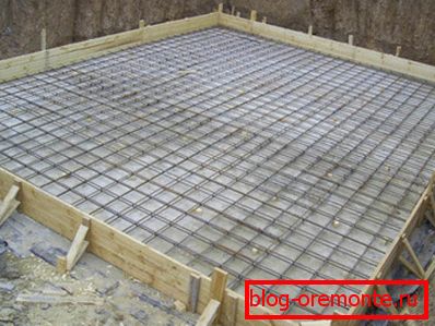 Formwork for the construction of the foundation Formwork for the construction of the foundation