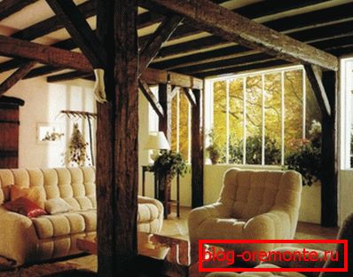 Original solution with decorative beams