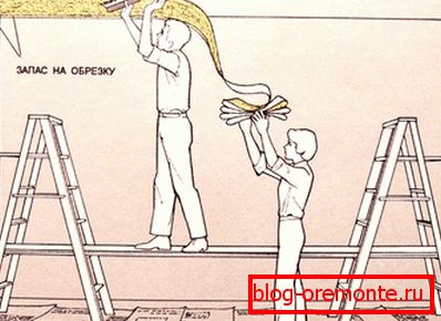 Features of pasting the ceiling Features of pasting the ceiling