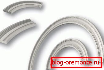 Arches for an arch from polyurethane mosaic arch trim