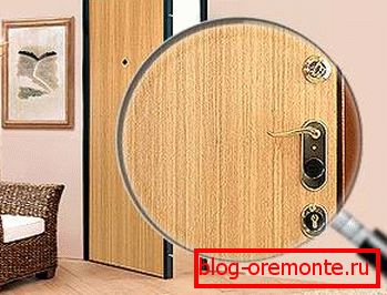 Using laminate to finish the door Using laminate to finish the door