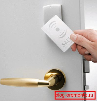 Opening the lock with a magnetic card Opening the lock with a magnetic card