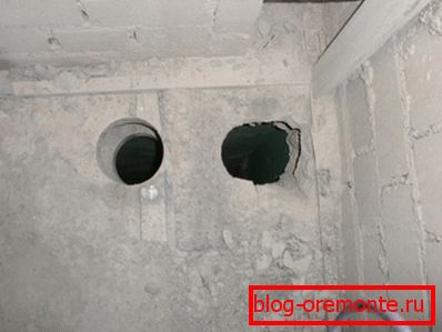 The hole on the right is made with a crown, on the left - a diamond one. The hole on the right is made with a crown, on the left - a diamond one.