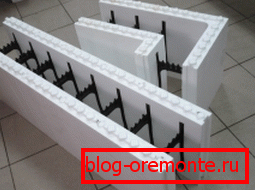 Foam blocks for pouring concrete of different variations