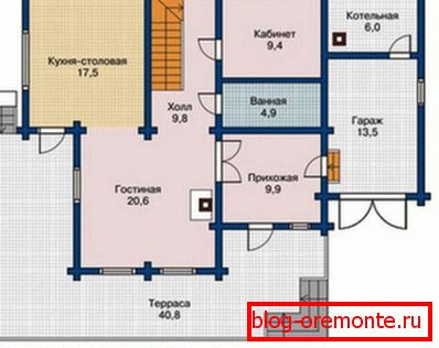 Layout of rooms with their areas Layout of rooms with their areas