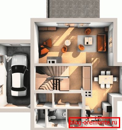 House layout with garage House layout with garage