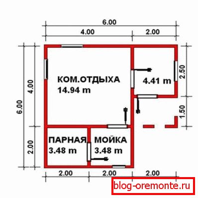 Layout with a small attic Layout with a small attic