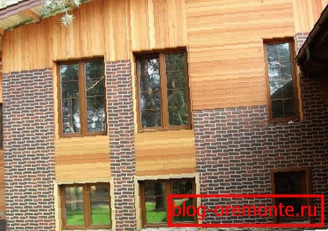 Planken in combination with facing bricks