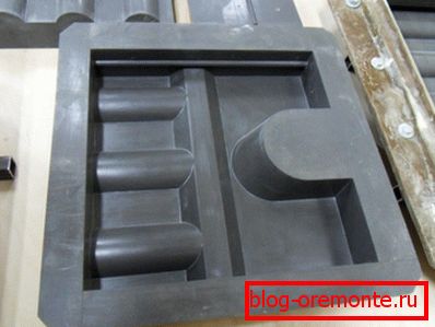 Plastic mold for concrete kiln elements Plastic mold for concrete kiln elements