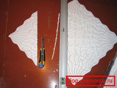 Cut off a small piece of tile Cut off a small piece of tile
