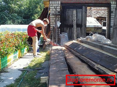 Preparing to repair the roof