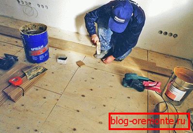 Preparing the floor for laying laminate