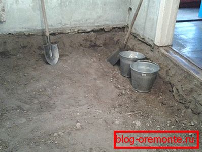 Preparing the floor for concrete pouring